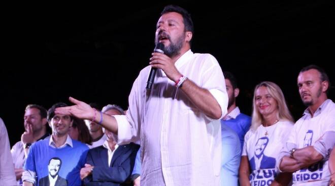 Matteo Salvini a Marina di Massa