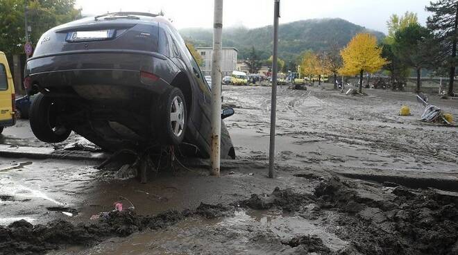 Gli effetti dell'alluvione del 2011 ad Aulla